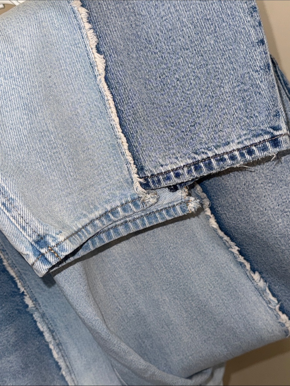 Levi's Recrafted Light Blue Two-Tone Wide Leg Jeans - Picture 9 of 15